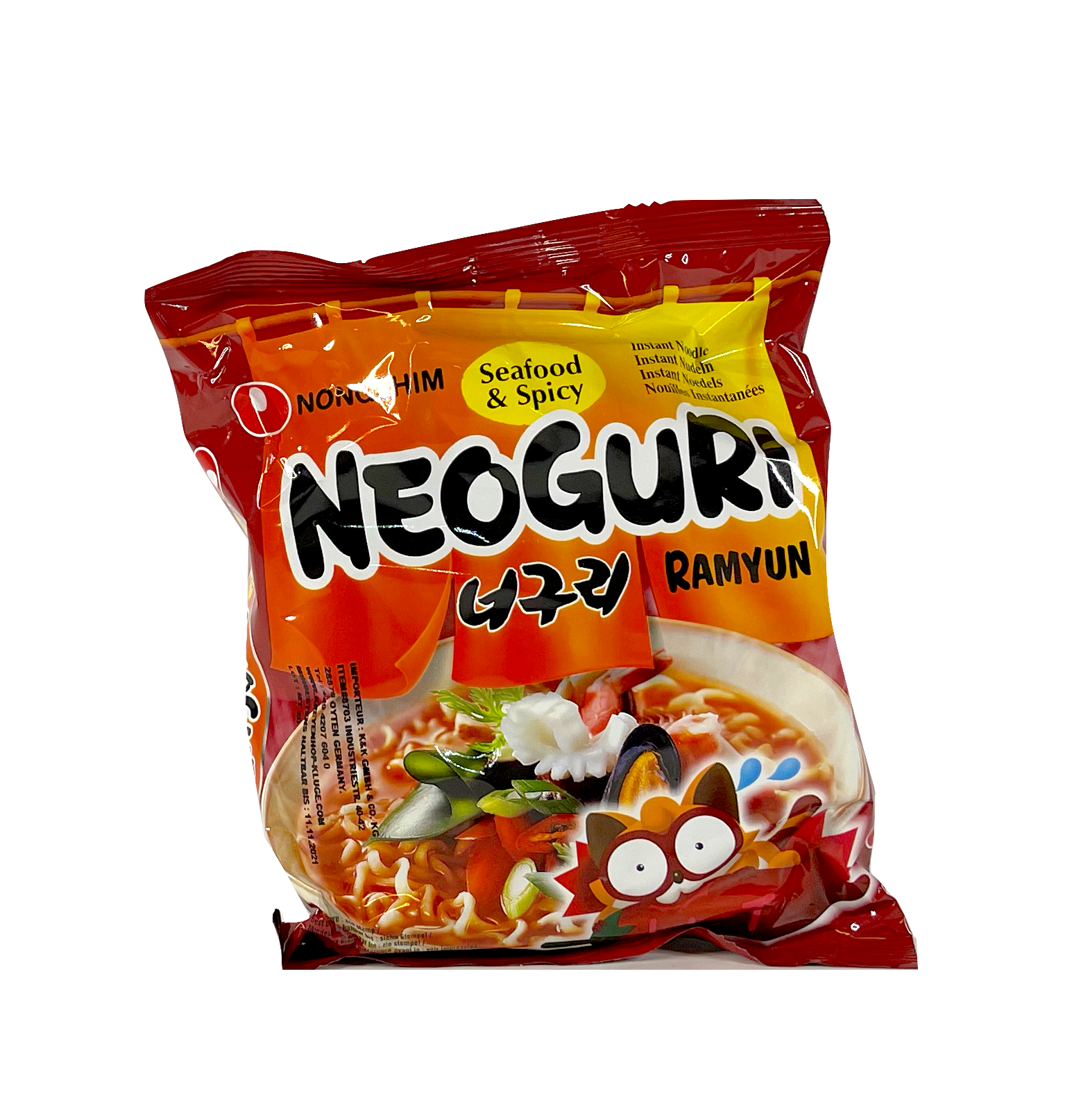 Snabbnudlar Neoguri Skaldjur/Spicy 120g Nongshim Korea