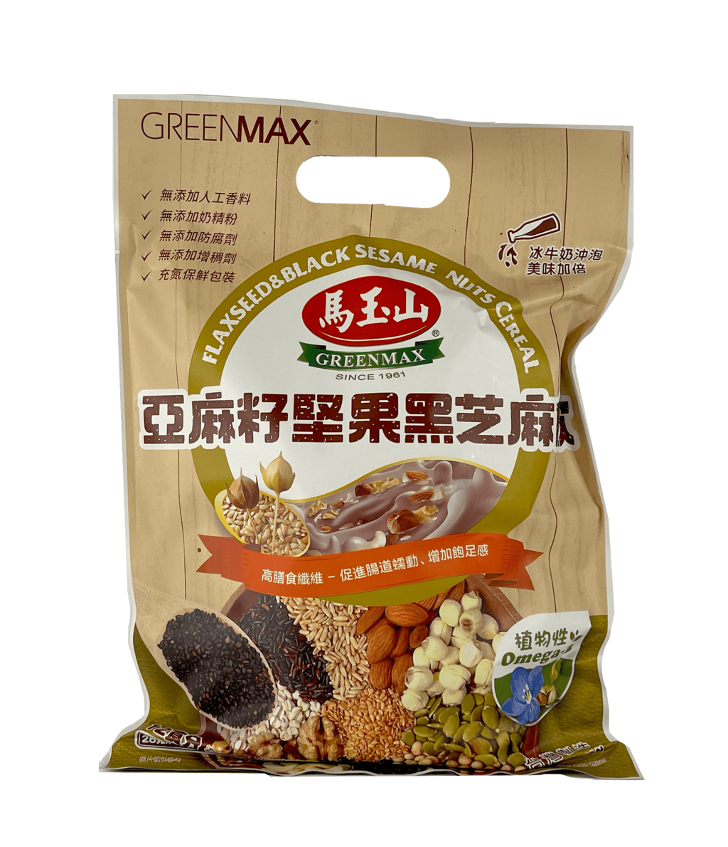 亚麻籽坚果黑芝麻混合谷饮 素28gx10袋/包 马玉山 台湾