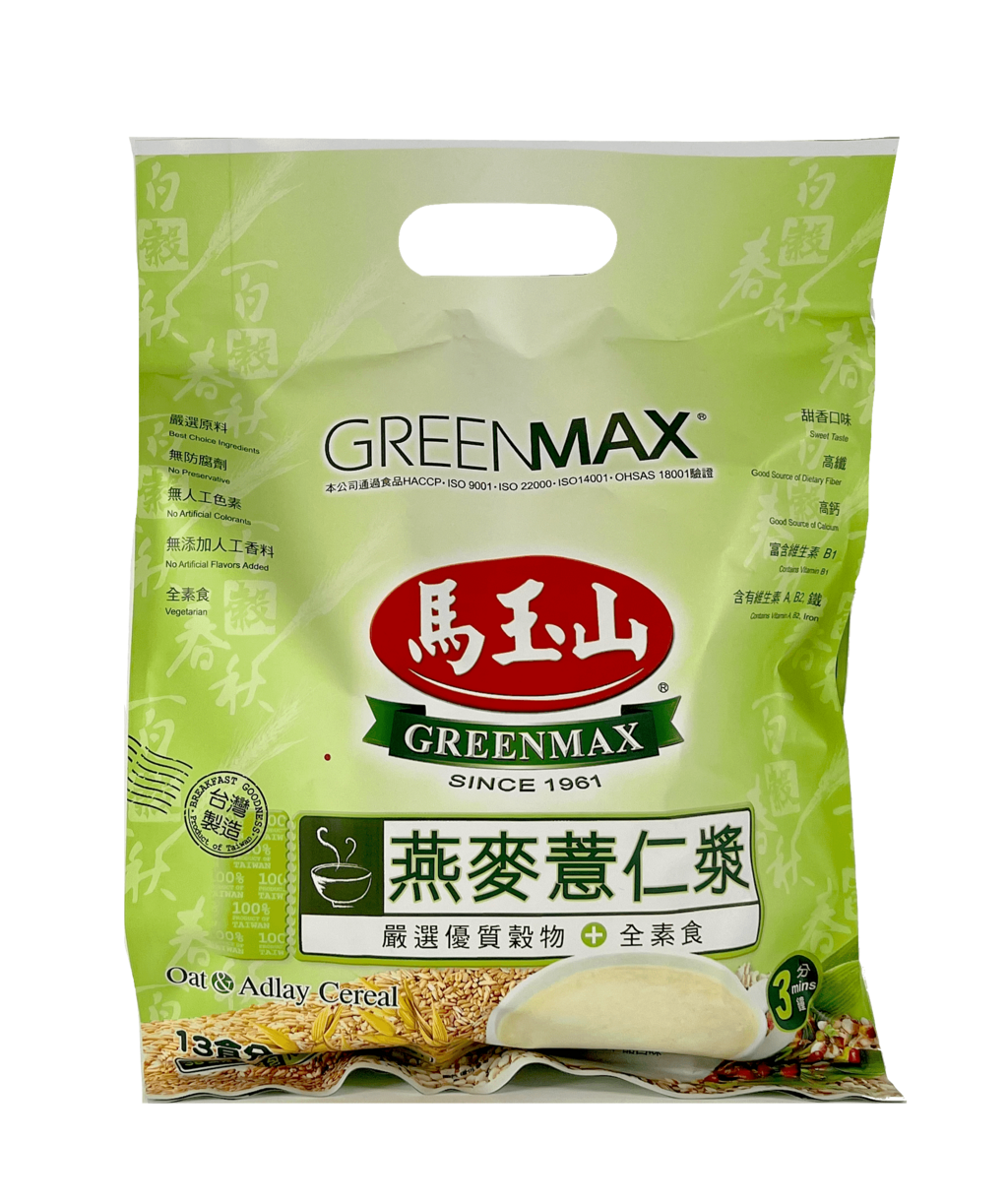 Oat/Jobs Tear Cereal Spannmål Mix Vegan 38gx13påse/förp Green Max Taiwan