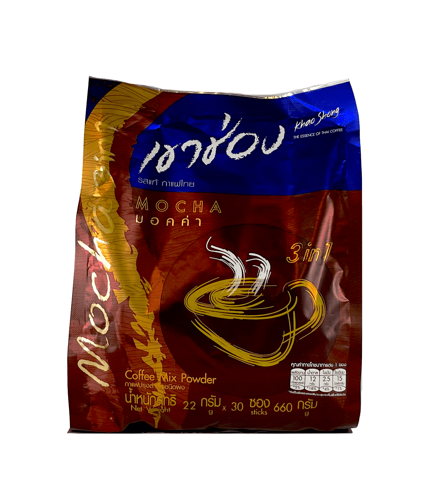 Snabbkaffe 3 In 1 Mocha 22gx30st/p Khao Shong Thailand