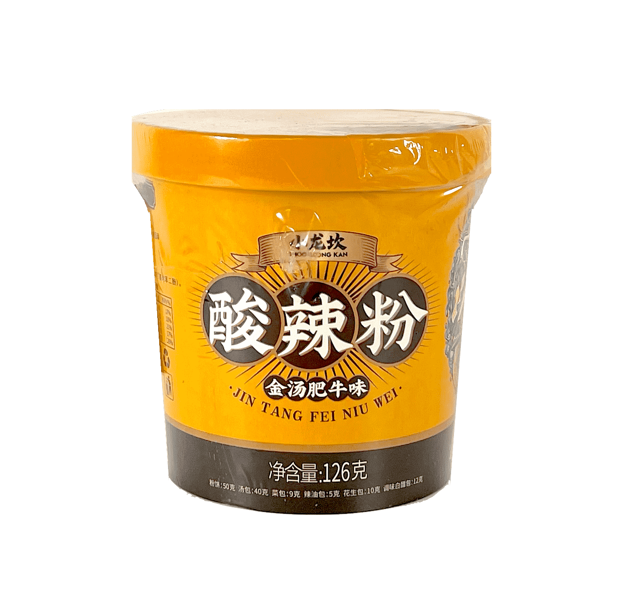 Snabbnudlar Cup Biff Golden Soppa Smak 126g JTFN Xiao Long Kan Kina