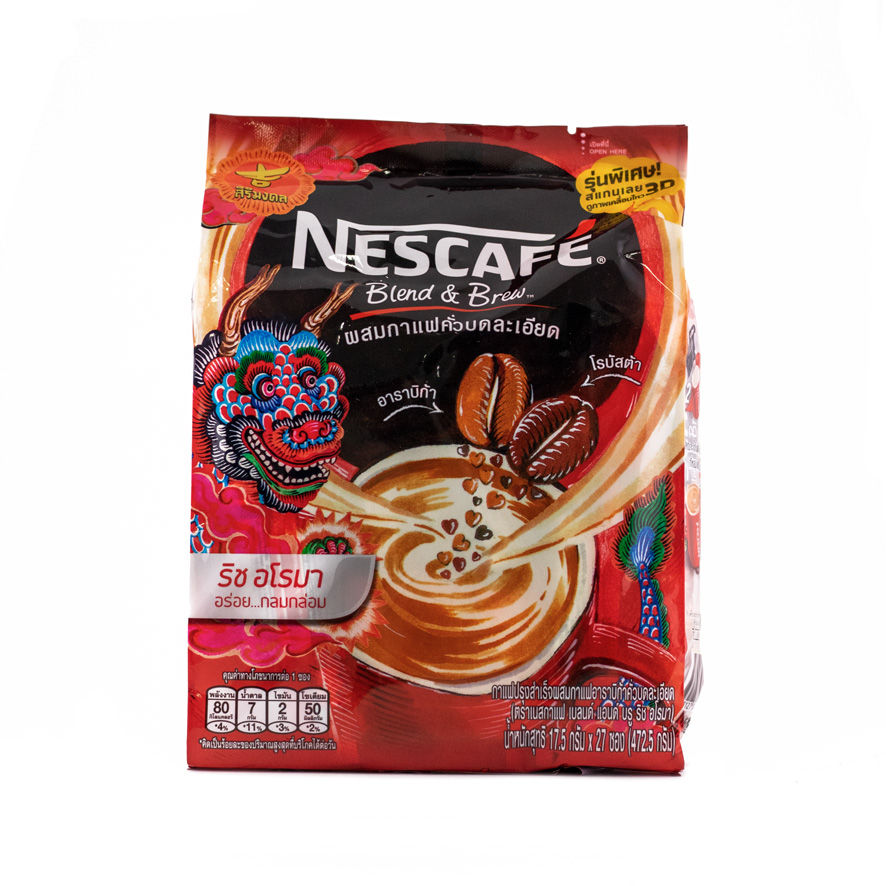 Snabbkaffe 3 In 1 Original Röd 17gx27st/påse Nescafé Thailand