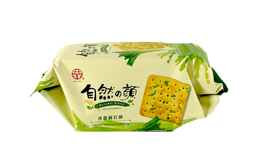 Best Before:2023.01.10 Crispy Crackers With Chives Taste 80g Zhong Xiang Taiwan