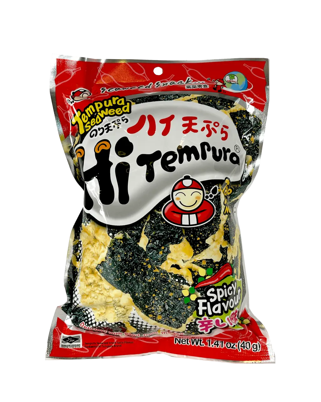 Snacks Sjögräs Tempura Spicy Smak 40g Taokaenoi Thailand
