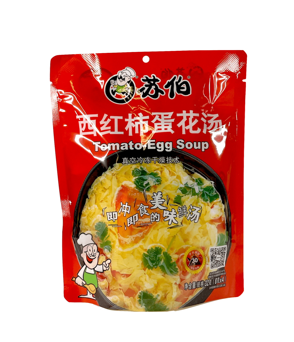 Instant Soup With Tomato / Egg 8gx4 / pkt Su Bo China