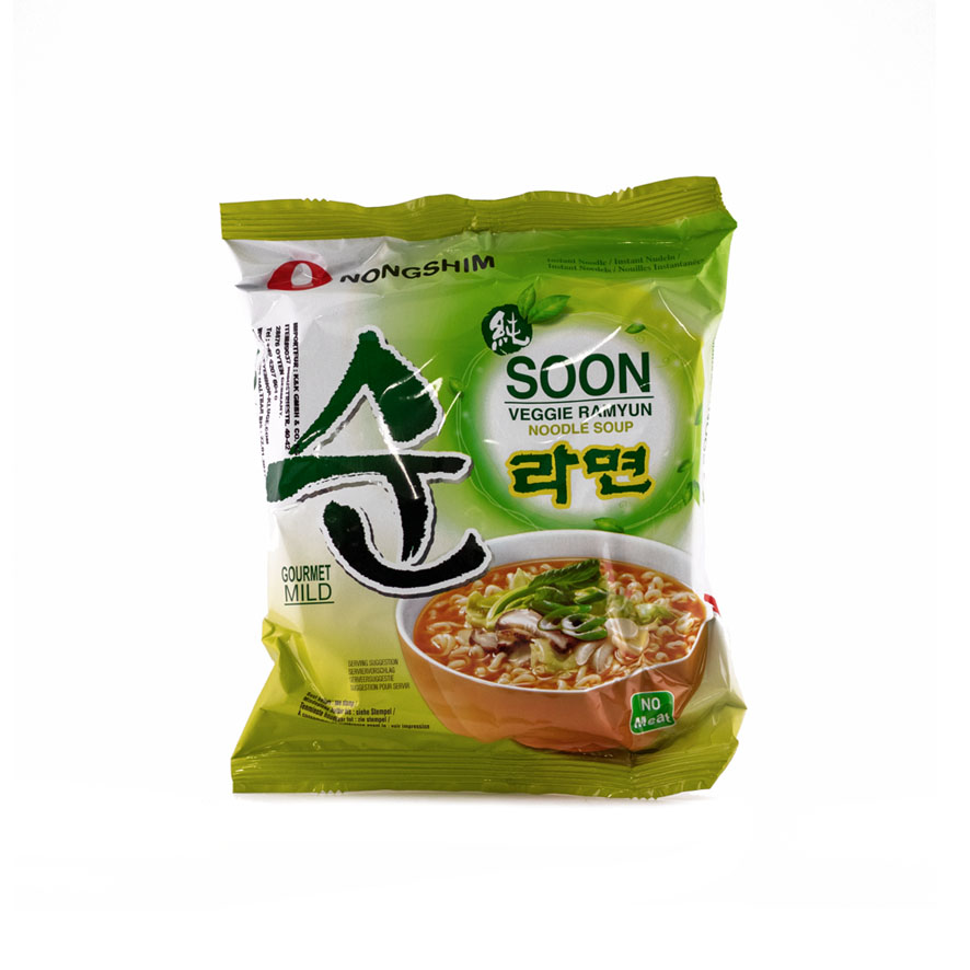 Instant Noodles SOON Veggie Ramyun 112g Nongshim Korea