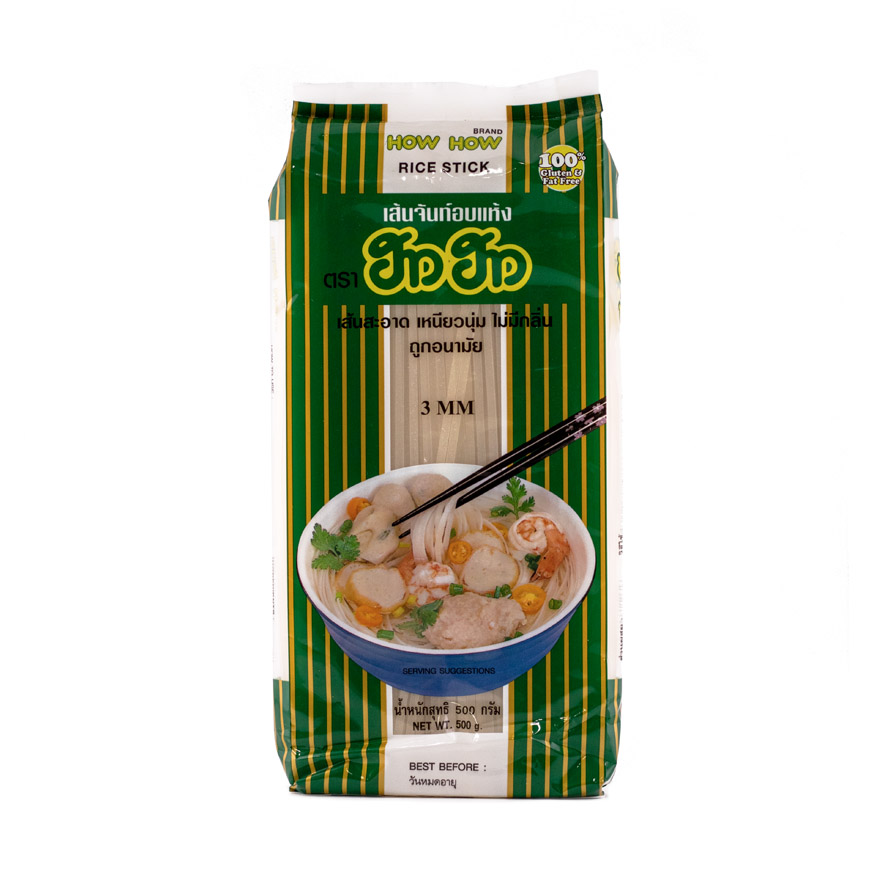 Rice Noodles 3mm 500g HowHow Thailand