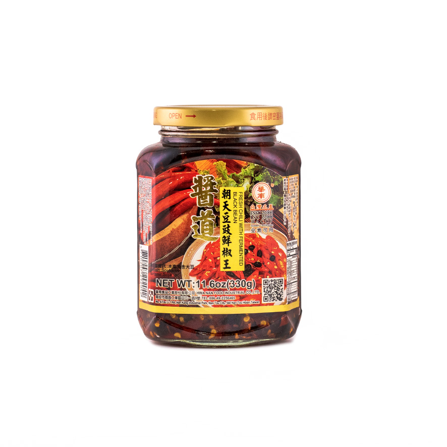 Chili Med Fermenterade Svarta Bönor 369g Jiang Dao Huanan Taiwan