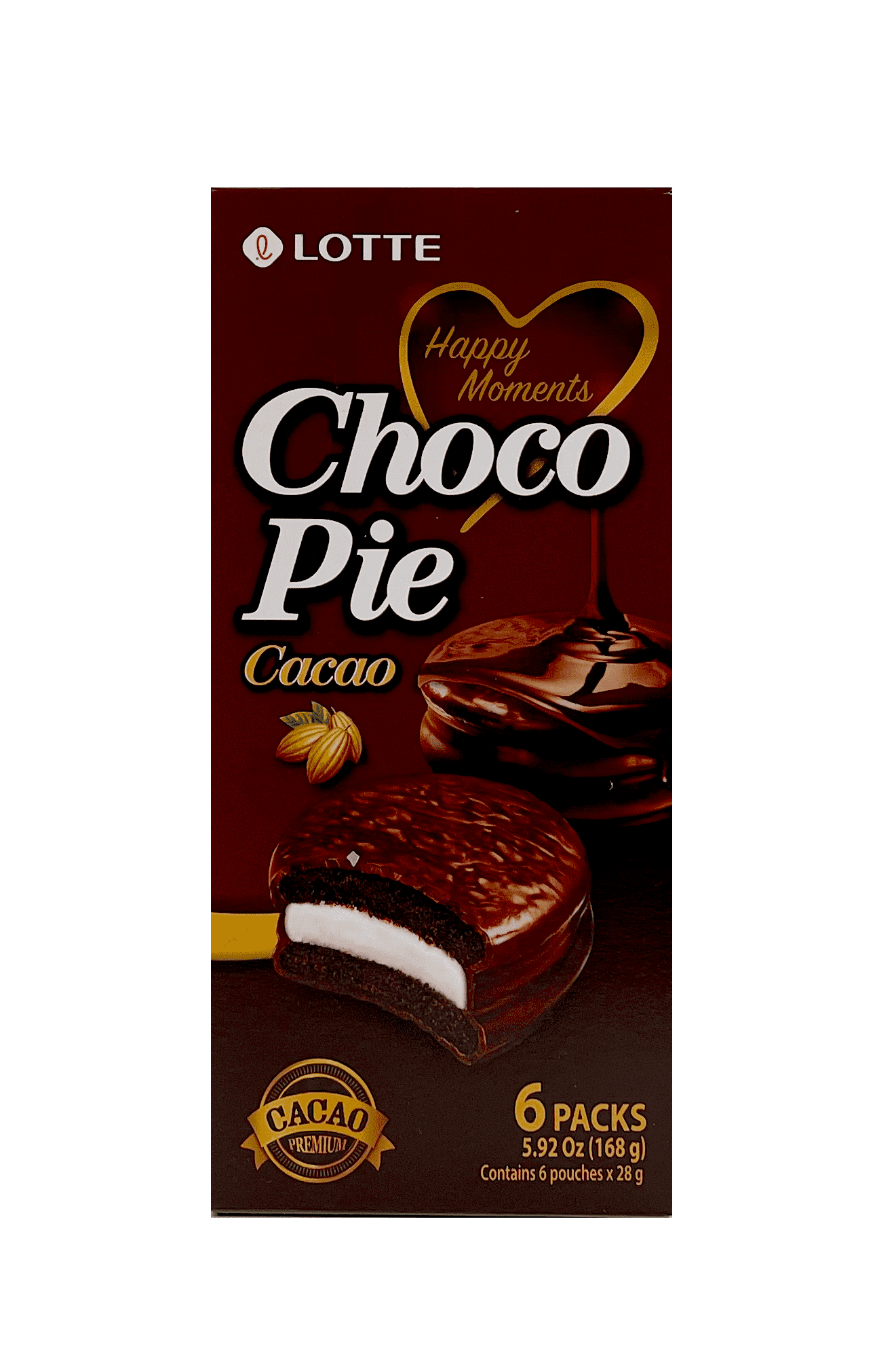 Cocoa / Pie With Cocoa Flavour 168g (28gx6pcs) Lotte Korean