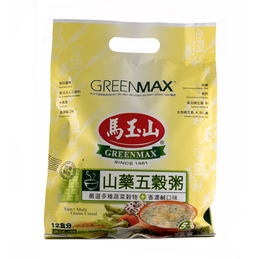Vegan Yam Multi Grain 35gx12st/Package Green Max Taiwan