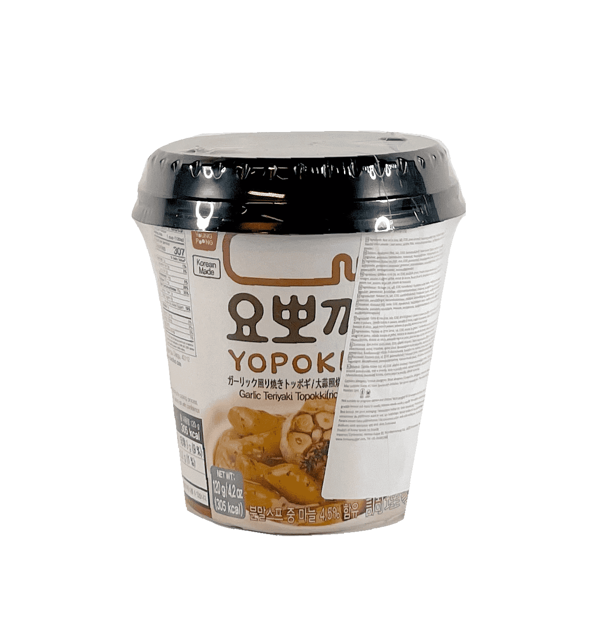 韩国网路人气推荐 - 年糕杯 蒜味 120g Yopokki 韩国