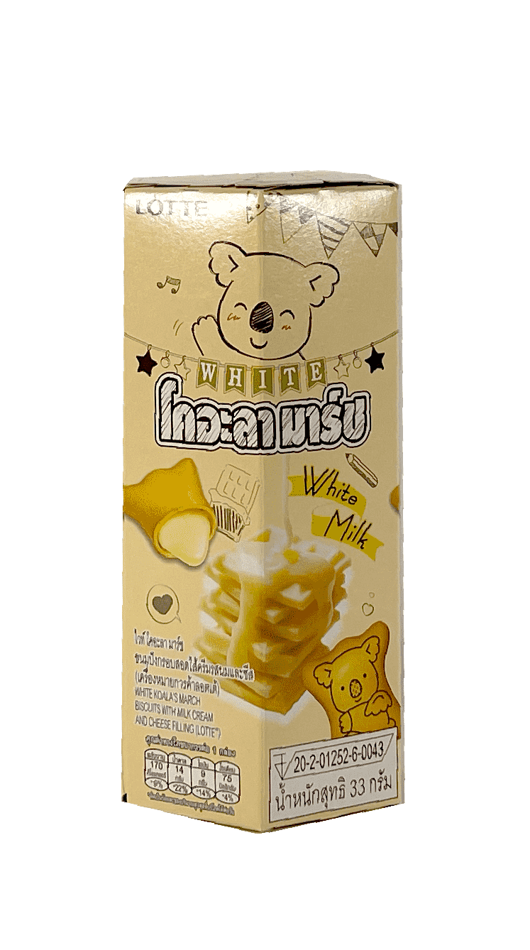 保质期:2023.02.28 小熊夹心白巧克力饼干 33g Koalas March Lotte 泰国