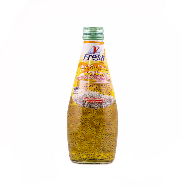Dryck Honung Med Basil Seed 290ml  V-Fresh Thailand